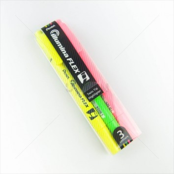 PENTEL ปากกาเน้นข้อความ 2 หัว ชุด 3 สี SLW11 <1/1>